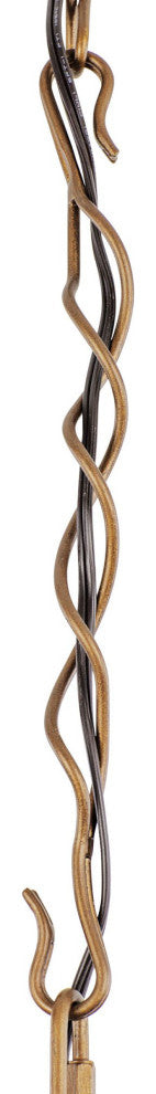 Flow 1-Lt Twist Pendant - Baguette/Natural Rattan