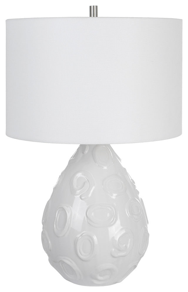 Uttermost Loop White Glaze Table Lamp