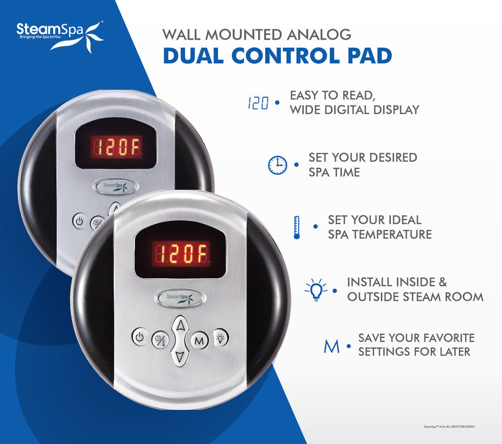 Steamspa Royal Control Kit, Chrome