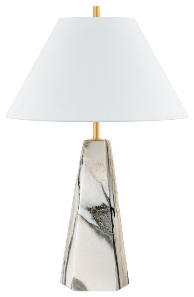 Benicia 30" High Aged Brass Table Lamp