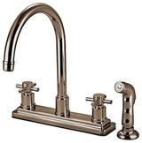 Kingston Brass Centerset Kitchen Faucet, Brushed Nickel