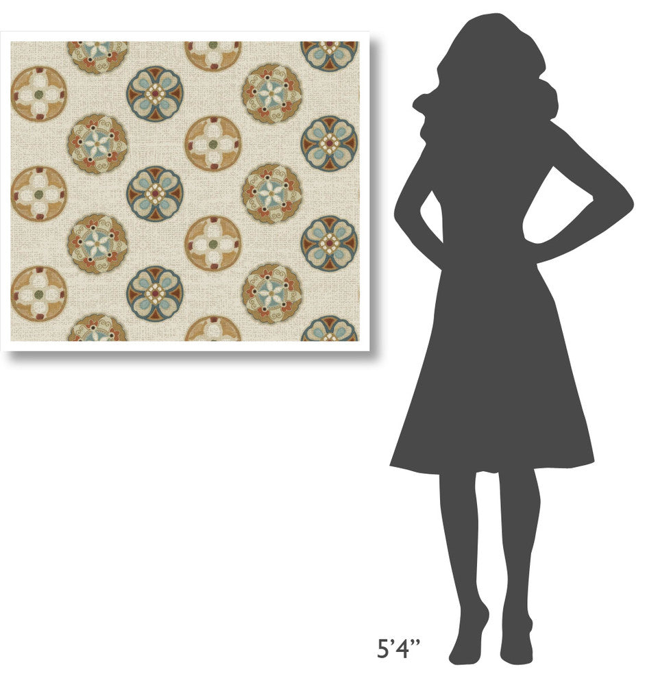 "Spice Suzani Patterns II" Digital Paper Print by Daphne Brissonnet, 38"x33"