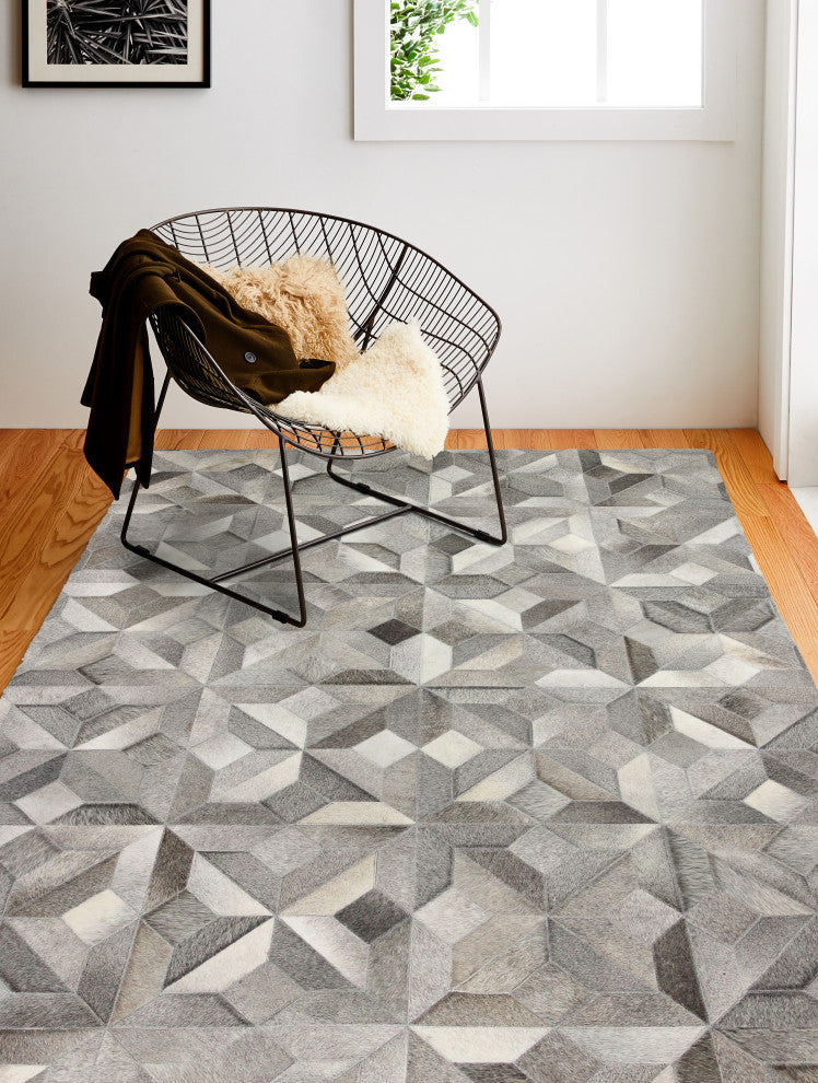 Bashian Nixon Area Rug, Grey, 9"x12"