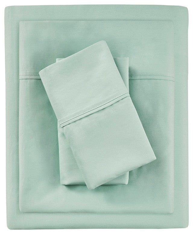 Beautyrest 1000 Thread Count Thermal Management Sheet Set, Seafoam, Full
