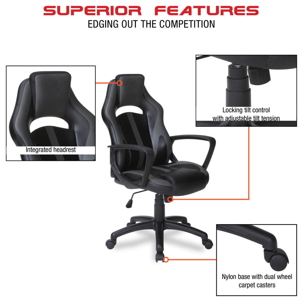 Influx Gaming Chair, Gray