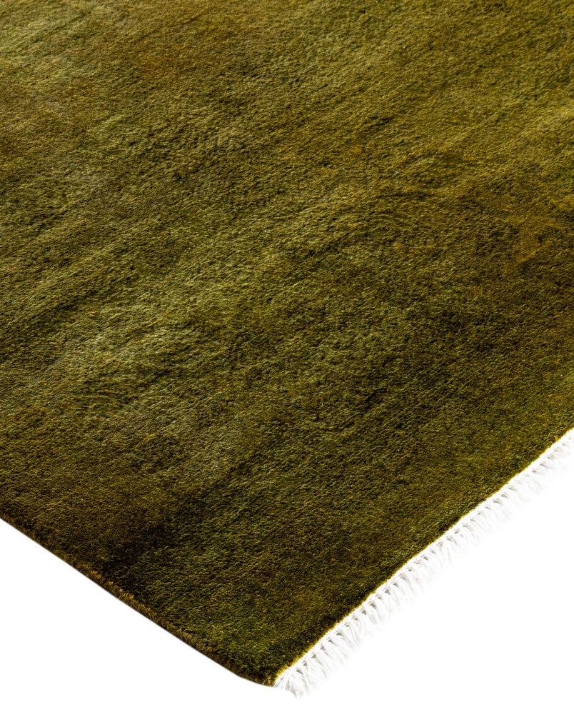 Overdyed One-of-a-Kind Hand-Knotted Area Rug Green, 6' 1" x 8' 10"