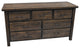 Rustic Barn Wood Style Timber Peg 7-Drawer Dresser, Dusk