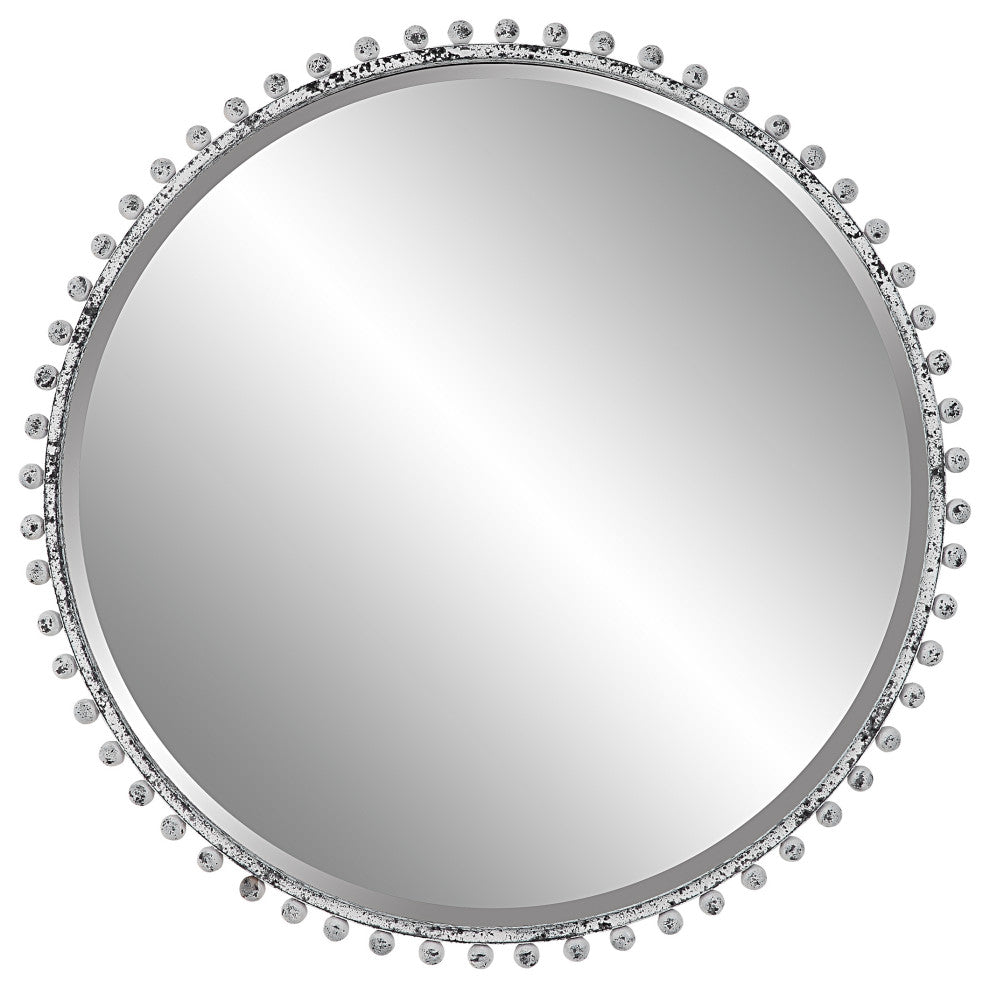 Uttermost UT-9770 Mirror from the Taza collection, Aged White