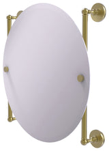 Prestige Skyline Round Frameless Rail Mounted Mirror, Satin Brass