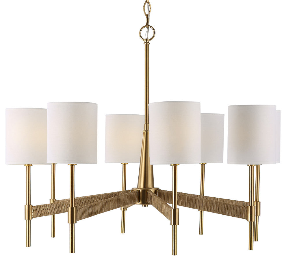 Uttermost 21372 Lautoka Rattan 8 Light Chandelier