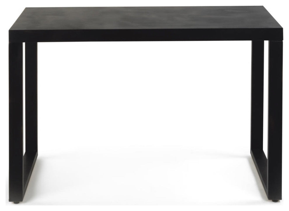 27" High Modern Black Metal Table