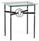 Equus Side Table, Black Finish, Black Accents, Black Leather Strap