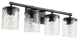 Quorum International 517-4 Starky 4 Light 28"W Vanity Light - Matte Black