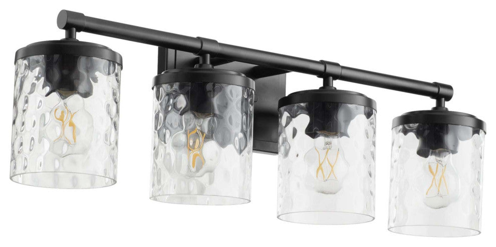 Quorum International 517-4 Starky 4 Light 28"W Vanity Light - Matte Black