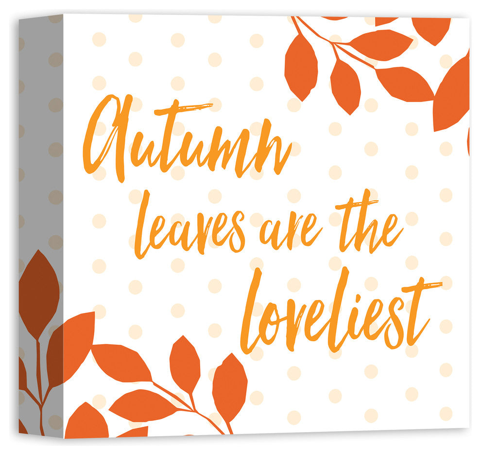 Autumn Leaves are the Loveliest 12x12 Canvas Wall Art
