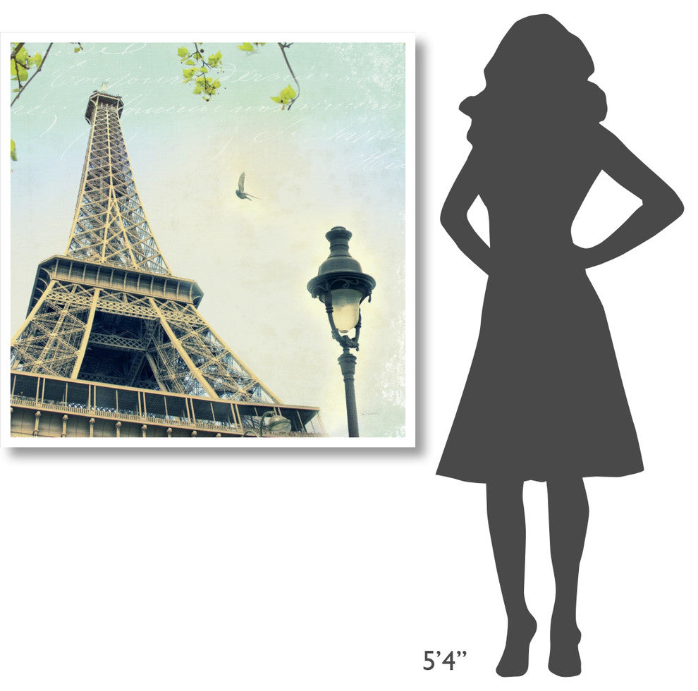 "Paris Eiffel Letter" Digital Paper Print by Sue Schlabach, 42"x42"