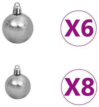 vidaXL Artificial Pre-lit Christmas Tree with Ball Set Pine Cones Xmas Tree