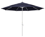 11' Aluminum Umbrella Collar Tilt Matted White, Navy
