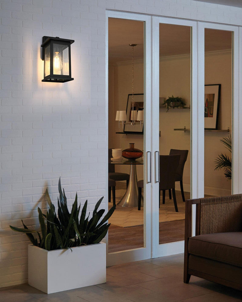 Home Living 6" Outdoor Wall Sconce, Black