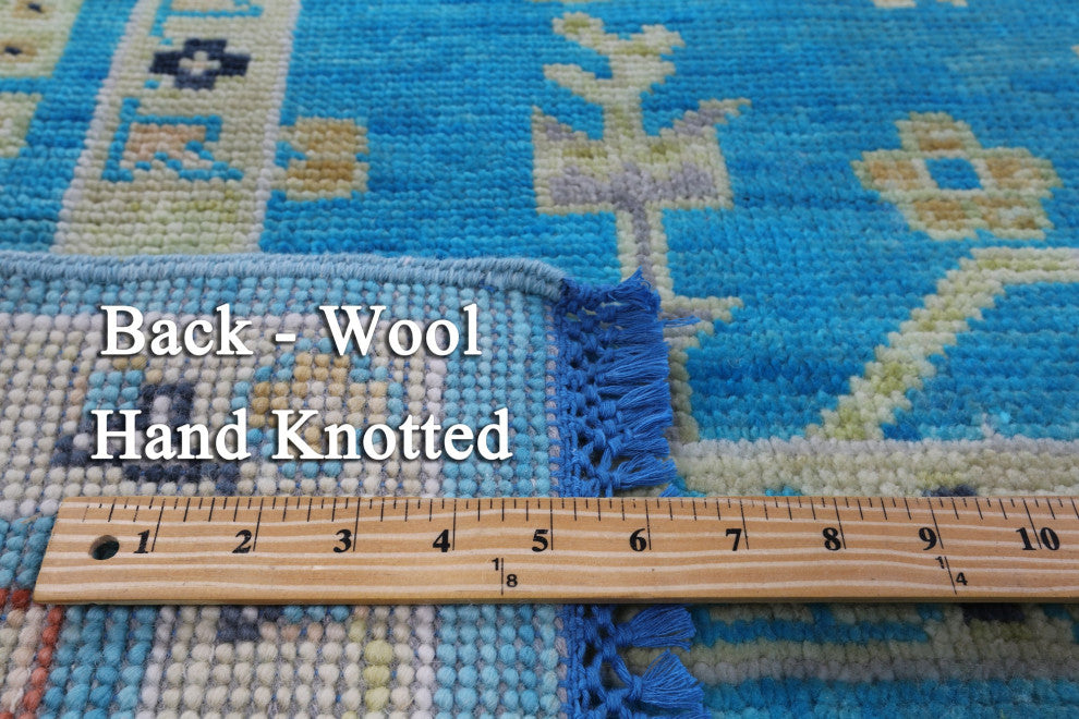 Hand Knotted Turkish Oushak Wool Rug 9' 2" X 11' 9" - Q15647