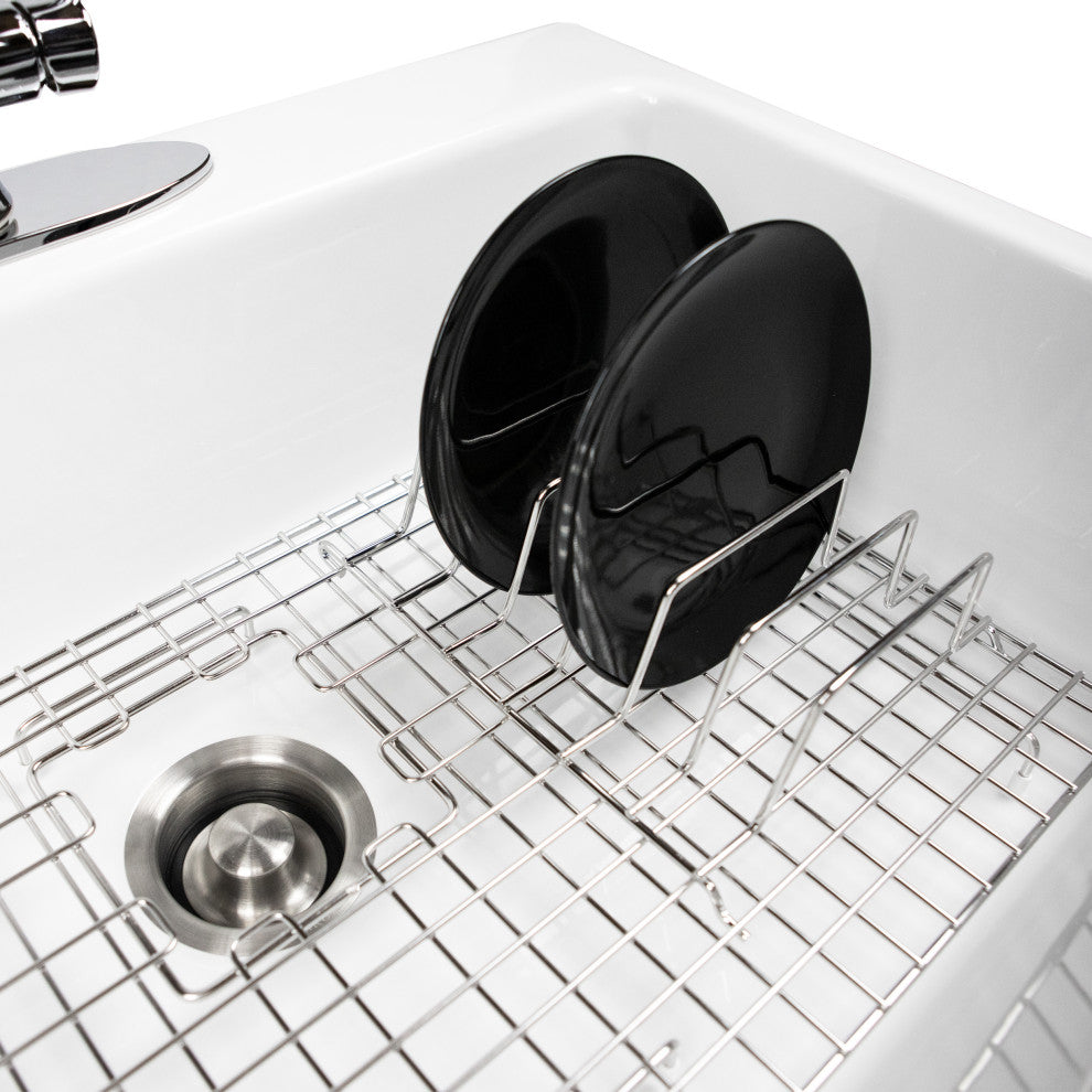 SinkSense GridLogic Latch-On Bottom Grid Kitchen Sink Organizer in Stainless