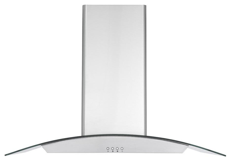 36" Island Glass Range Hood, Stainless Steel