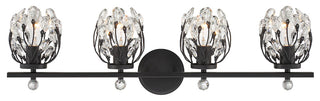 Moreno 4-Light Bathroom Vanity Light, Matte Black, Matte Black