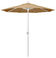 7.5' Aluminum Umbrella Push Tilt, Sunbrella, Linen Sesame
