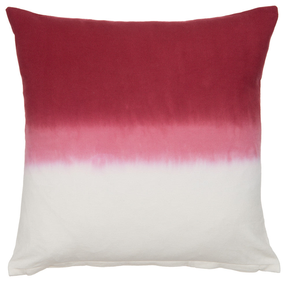 Dip Dye Decorative Pillow Cover, Red