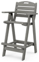 Polywood Nautical Bar Chair, Slate Gray