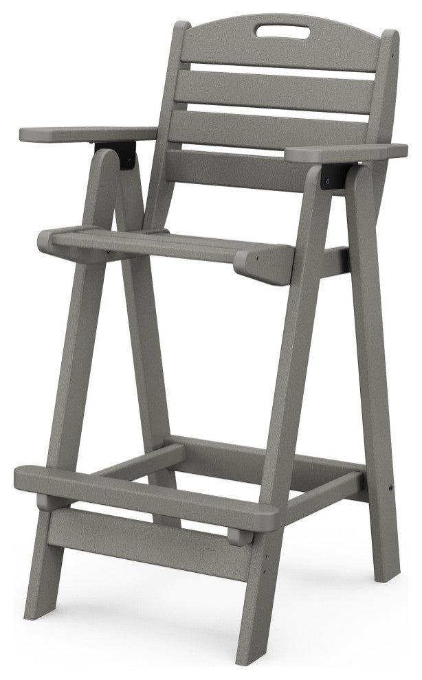 Polywood Nautical Bar Chair, Slate Gray