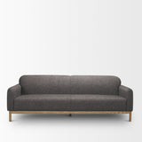 Hale Sofa With Medium Brown Wood and Gray Fabric