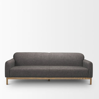 Hale Sofa With Medium Brown Wood and Gray Fabric