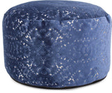 Traditional Pisani Pouf, Sapphire Blue