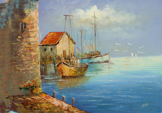 'Fishing Wharf' Canvas Art by Rio