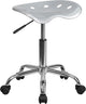 Beautiful Tractor Seat and Chrome Stool, Silver