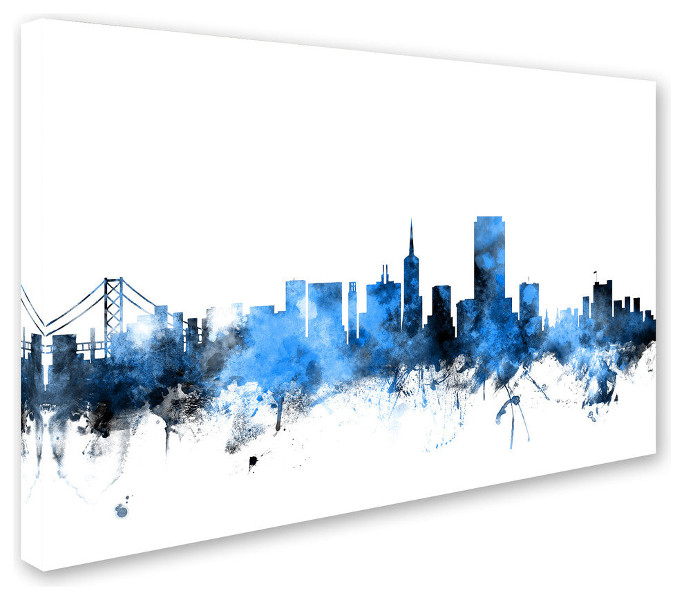 "San Francisco City Skyline II" Canvas Art by Michael Tompsett