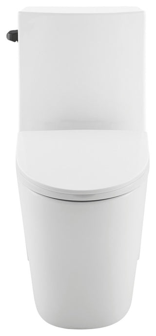 St. Tropez One-Piece Elongated Toilet Side Flush, Black Hardware