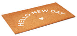 Calloway Mills Hello New Day Doormat, White, 24" X 36"