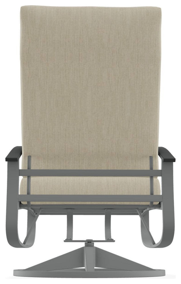 Belle Isle Cushion Deep Seat Outdoor Swivel Rocker, Huskie/Graphite