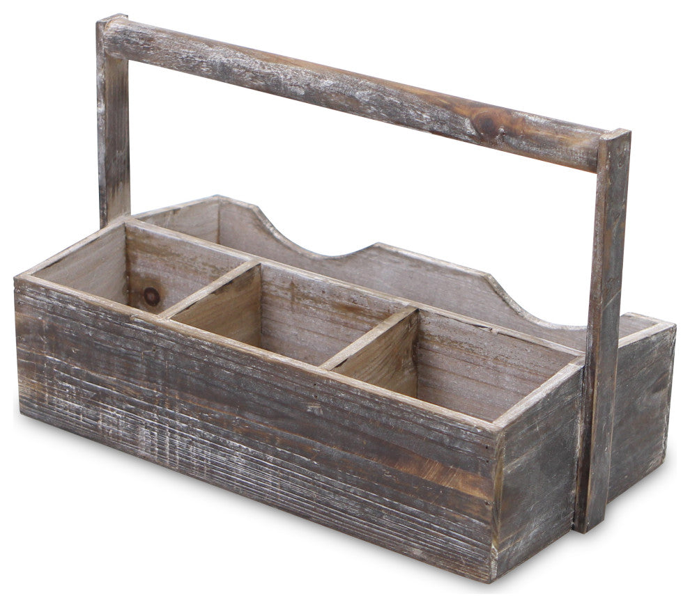 4-Slot Wooden Garden Caddy