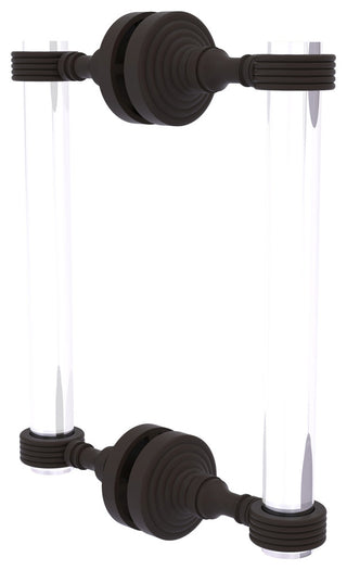 Pacific Grove 8" Groovy Accent Back to Back Shower Door Pull, Oil Rubbed Bronze