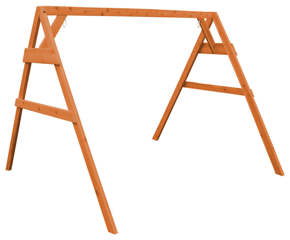 Cedar A-Frame Swing Stand for Swing or Swingbed, Cedar Stain, 6 Foot, 2 X 4