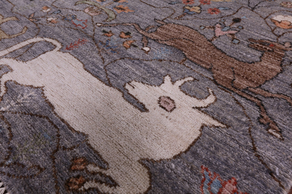 8' 11" X 13' 5" Hand-Knotted Persian Tree Of Life Wool Rug Q9584