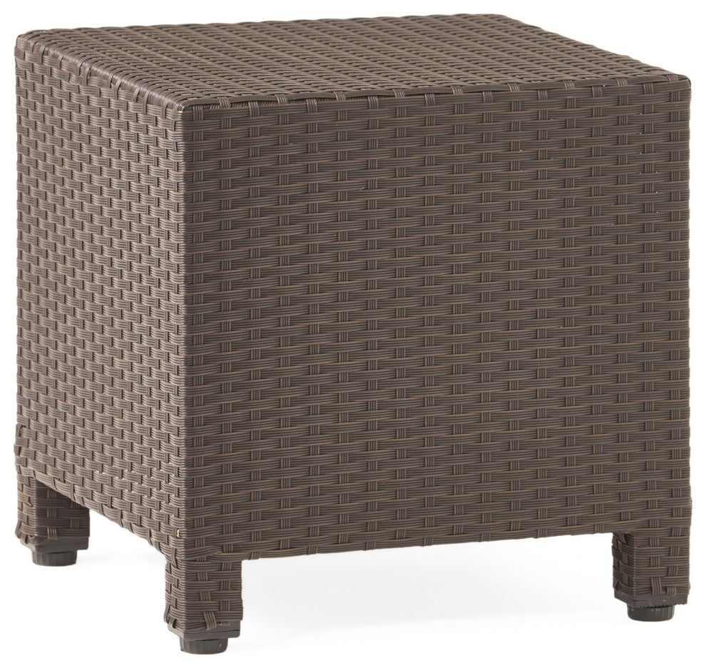 GDF Studio Puerta Outdoor Wicker Accent Side Table