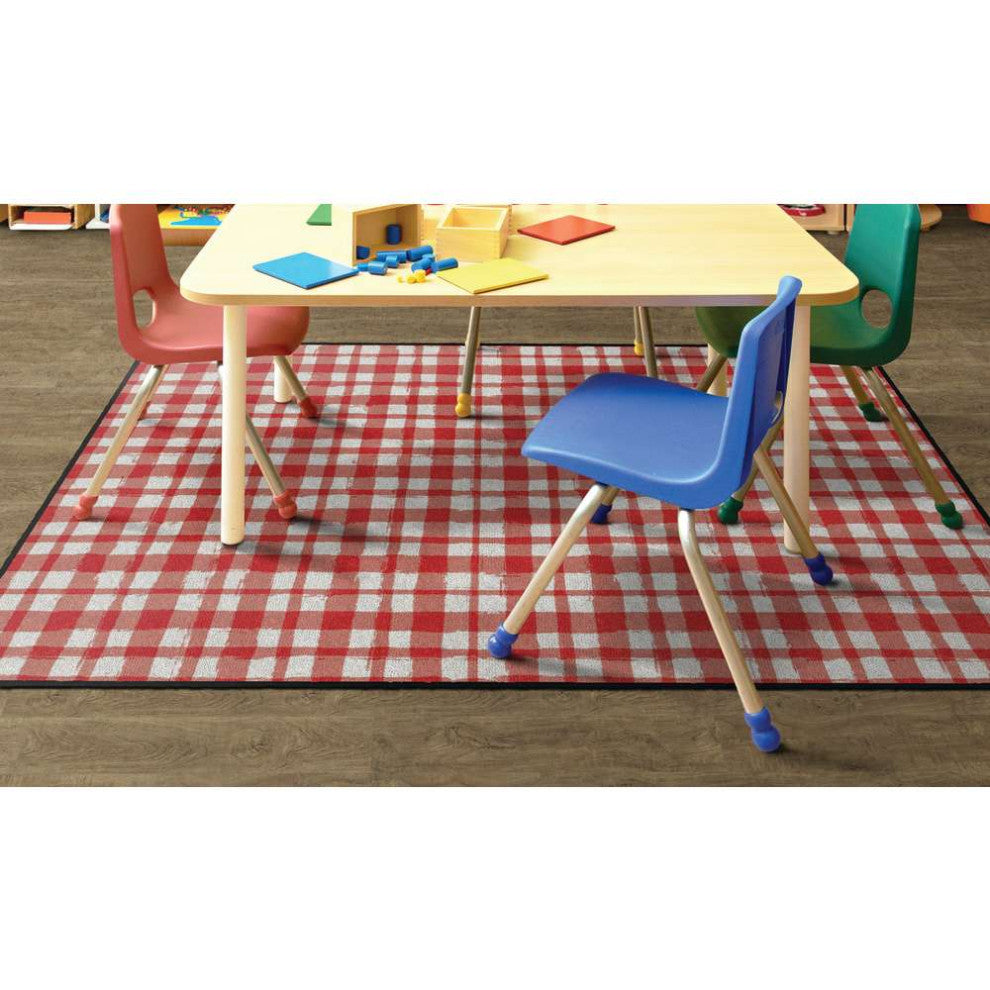 Flagship Carpets FA1820-44FS Watercolor Gingham Red