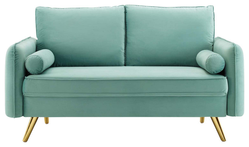 Revive Performance Velvet Loveseat - Mint