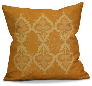 Ananda Geometric Print Pillow, Gold, 16"x16"