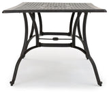GDF Studio Fonzo Outdoor Bronze Cast Aluminum Rectangular Dining Table Only