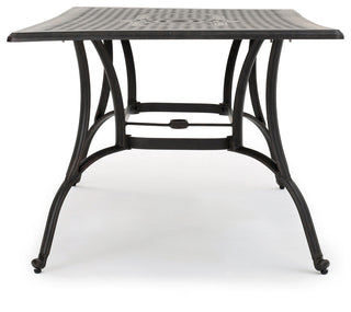 GDF Studio Fonzo Outdoor Bronze Cast Aluminum Rectangular Dining Table Only